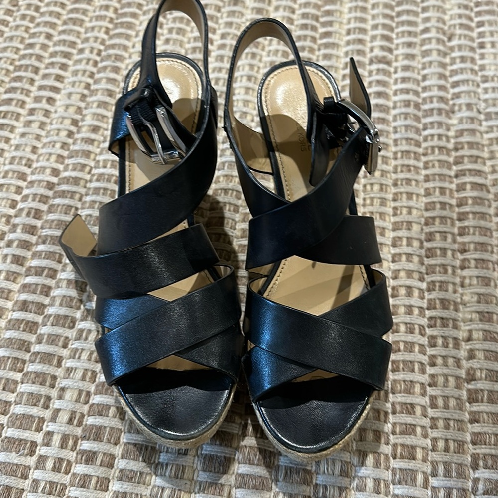 Michael by Michael Kors black wedge sandals